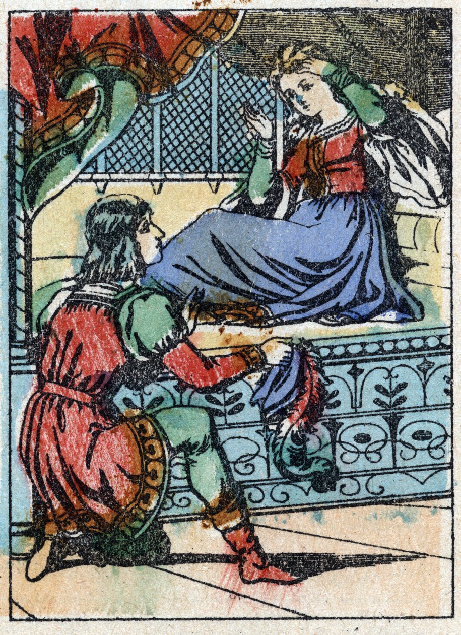 Anonymous illustration for “Sleeping Beauty”, tale by Charles Perrault. Wood engraving of Imaging Pellerin - Epinal, late 19th century. by French School