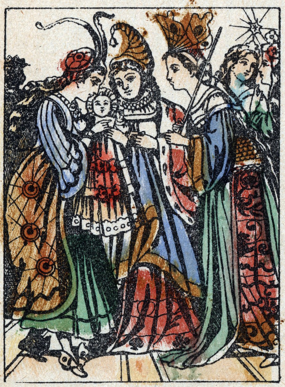 Anonymous illustration for “Sleeping Beauty”, tale by Charles Perrault. Wood engraving of Imaging Pellerin - Epinal, late 19th century. by French School