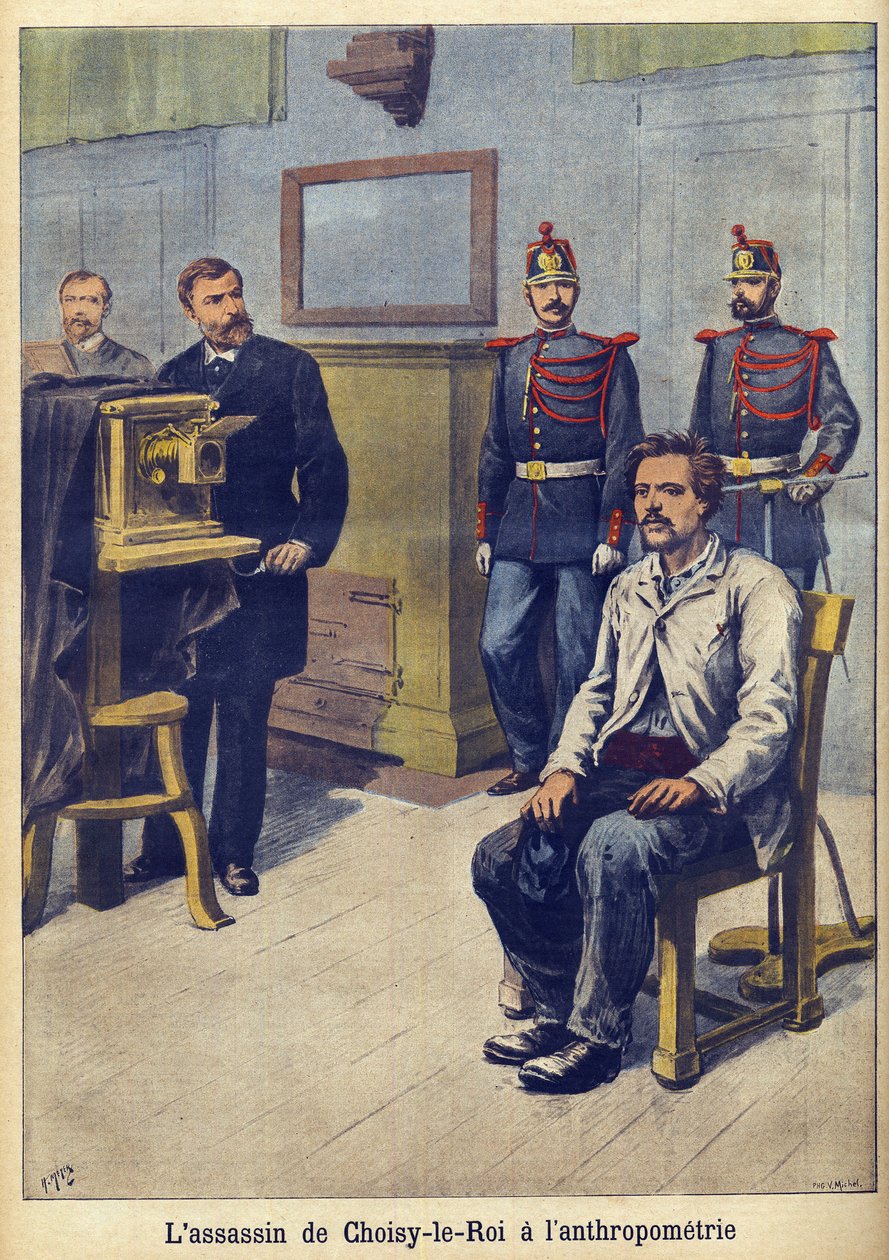 Anthropometry - Alphonse Bertillon illustration from 