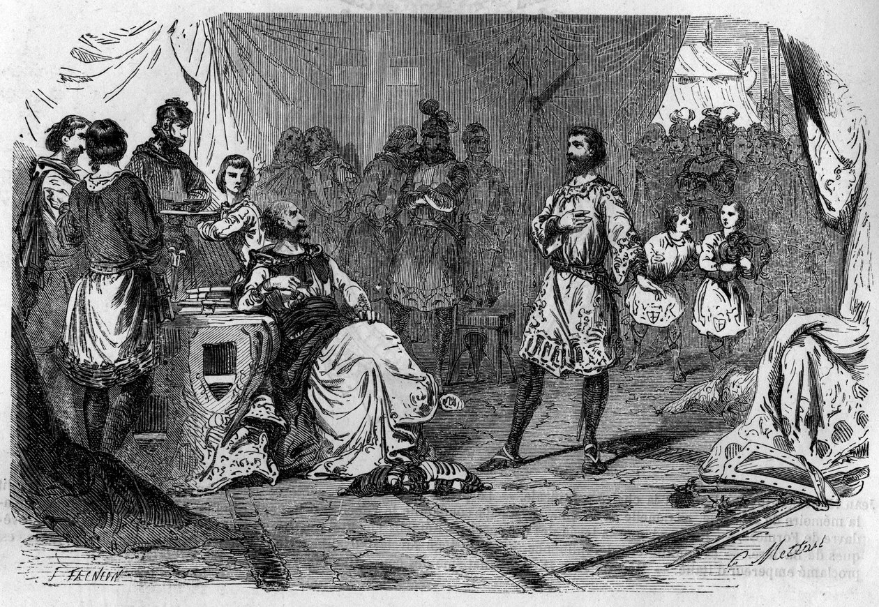 Argrim, bishop of Langres (9th century). Engraving in 