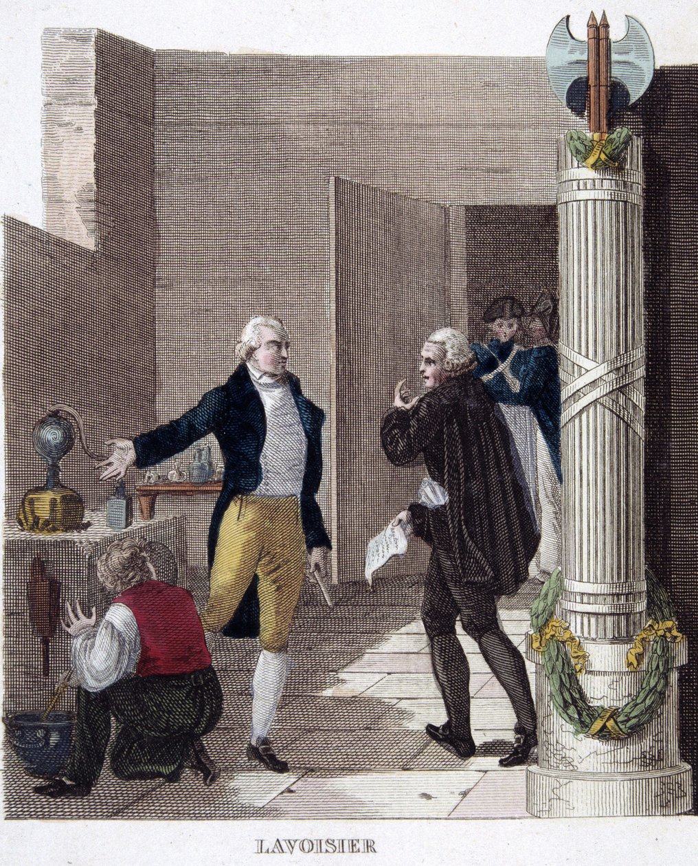 Arrest of Lavoisier in his laboratory by French School