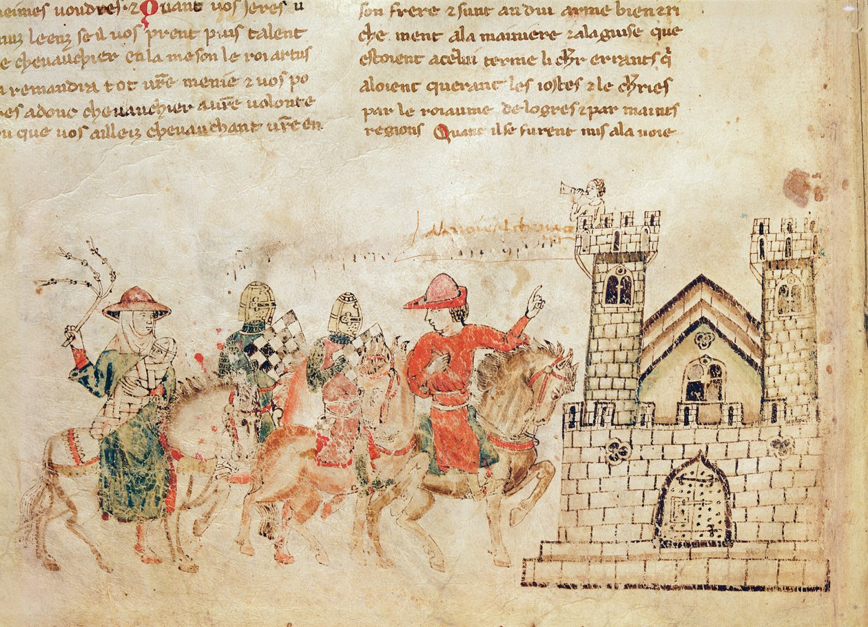 Arrival of Ambassadors to the Castle of King Arthur, from the Roman de Meliadus by French School