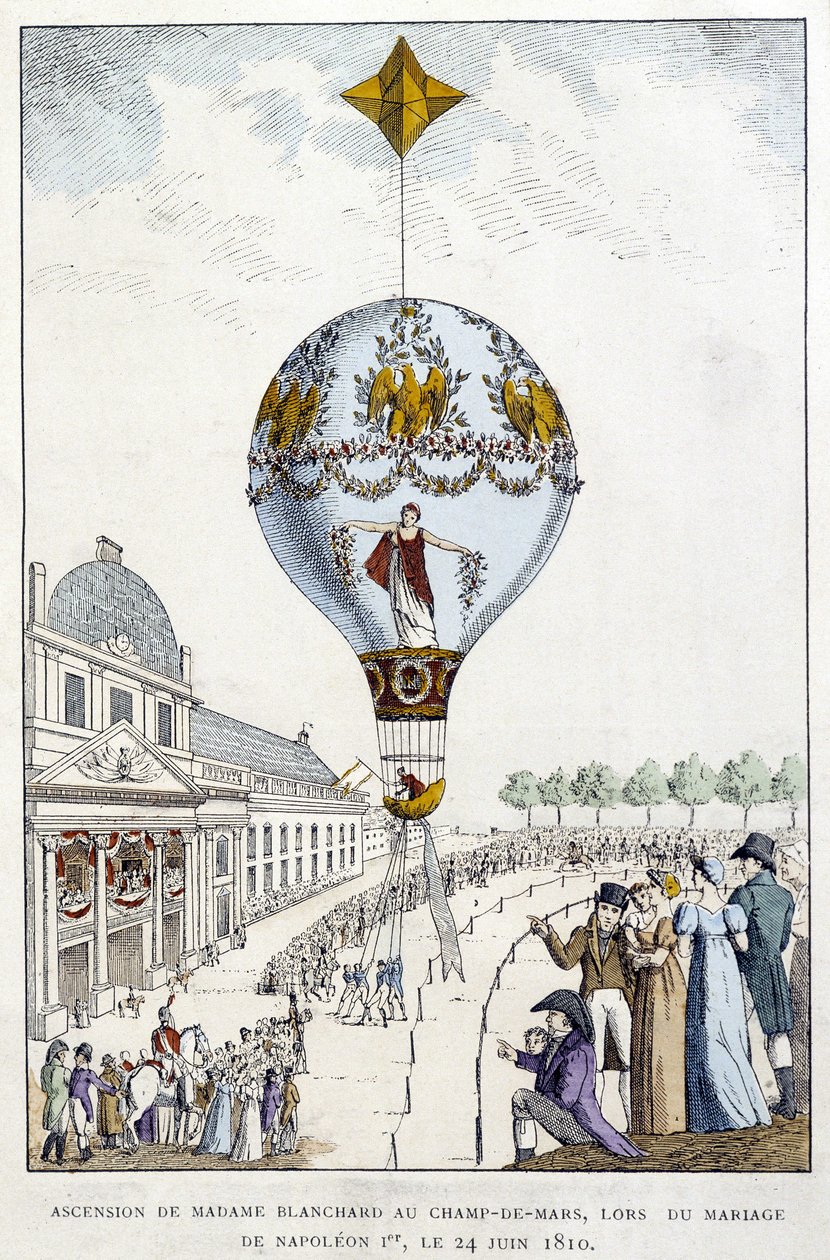 Ascension of Madame de Blanchard to Champs-de-Mars, at the Wedding of Napoleon 1st, June 24 by French School