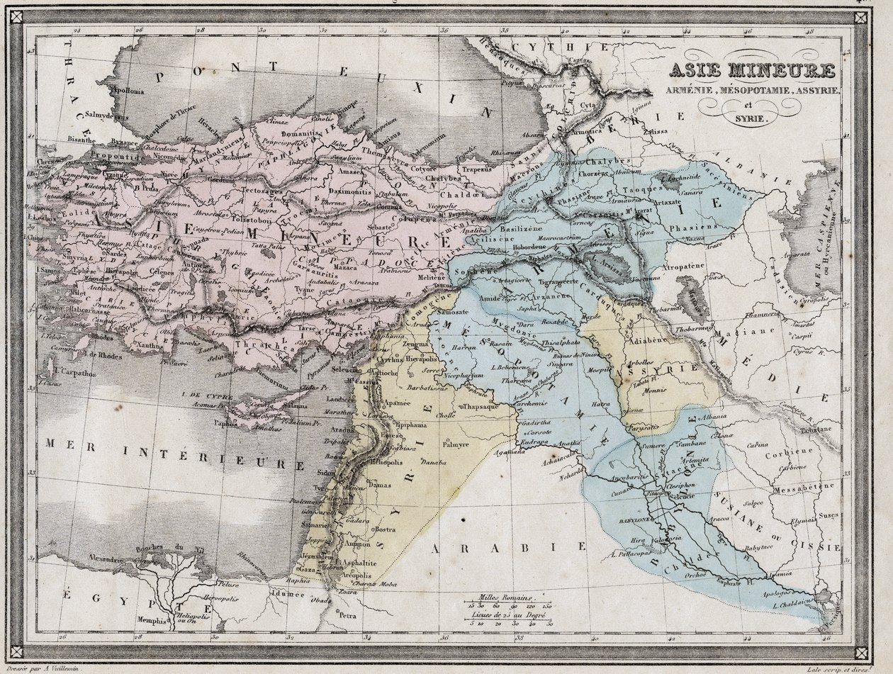 Asia Minor, Armenia, Mesopotamia, Assyria and Syria in Antiquity - Plate Extracted from 