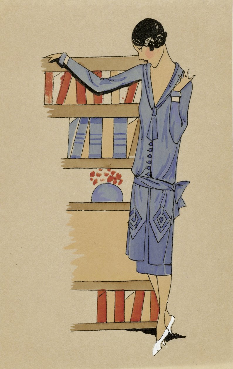 "At Home", from Costumes Parisien, published 1925 by French School