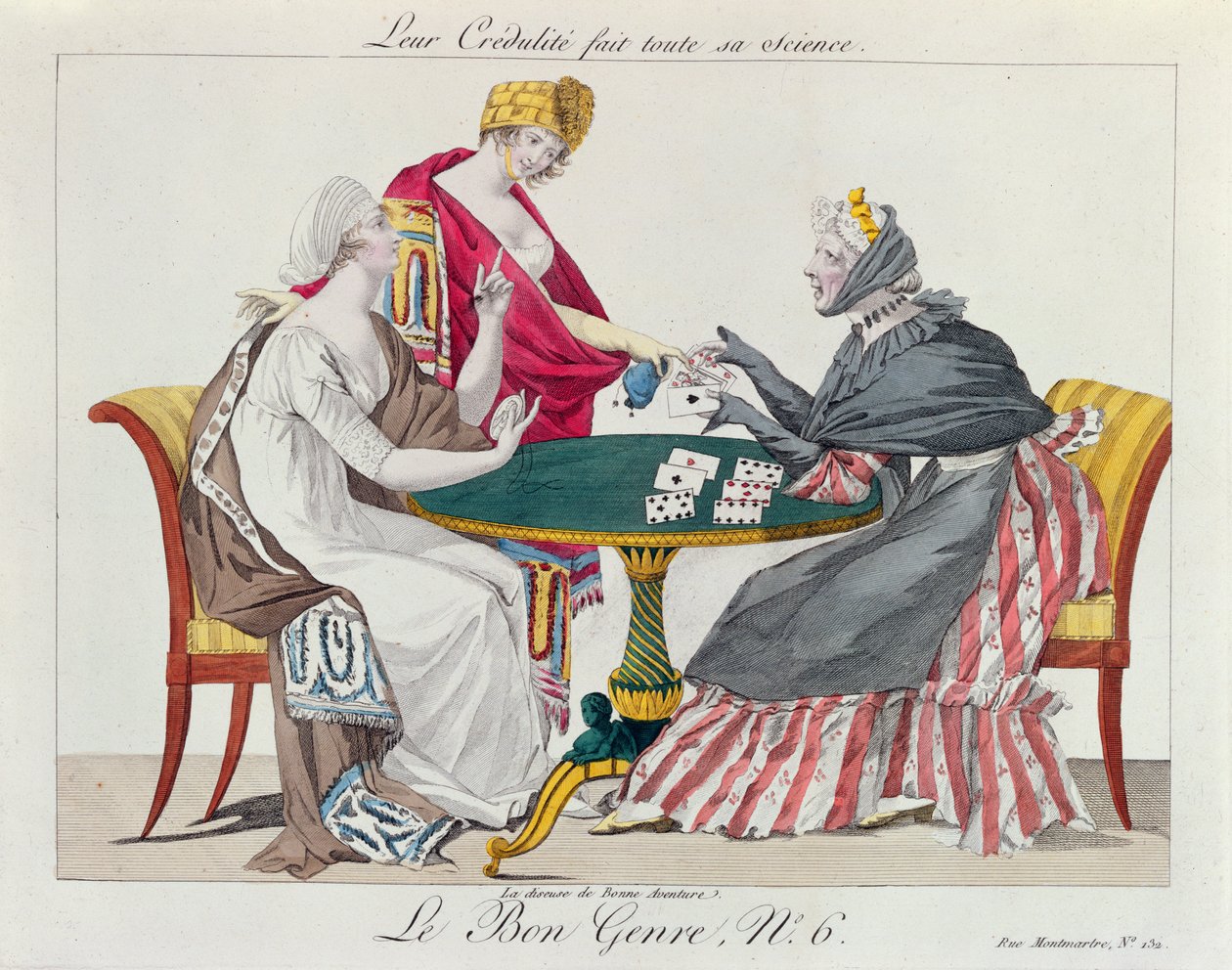 At the Fortune Teller, from Le Bon Genre, 1800 by French School