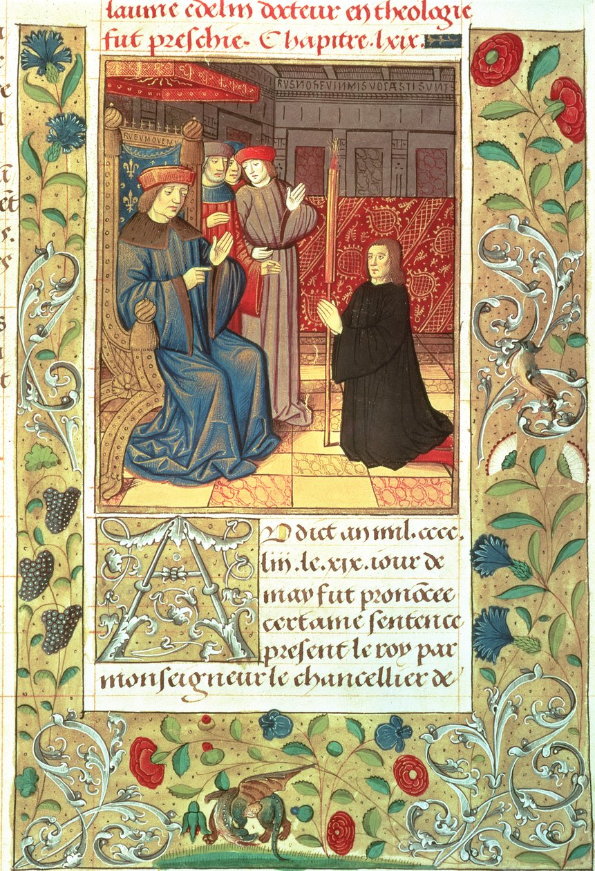 Jacques Coeur (c.1395-1456) before Charles VII (1403-61) c.1390-1453 by French School