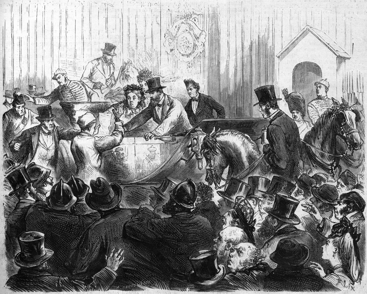 Attack on Queen Victoria by French School