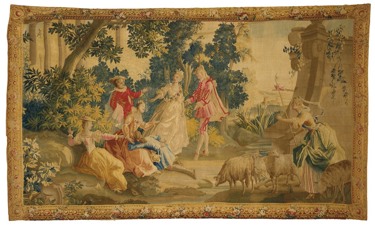 Aubusson Pastoral Tapestry by French School