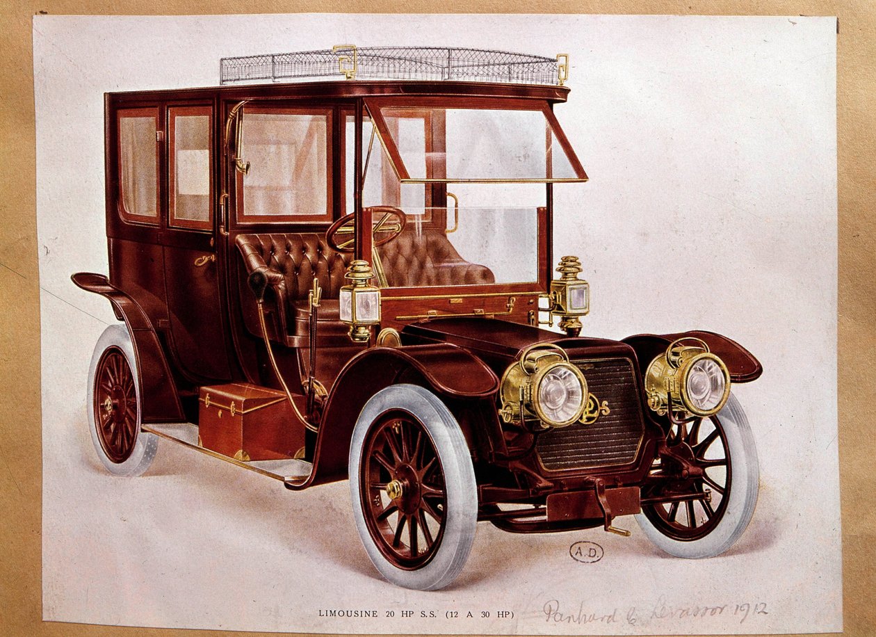 20 HP Limousine Car Model by Panhard and Levassor by French School