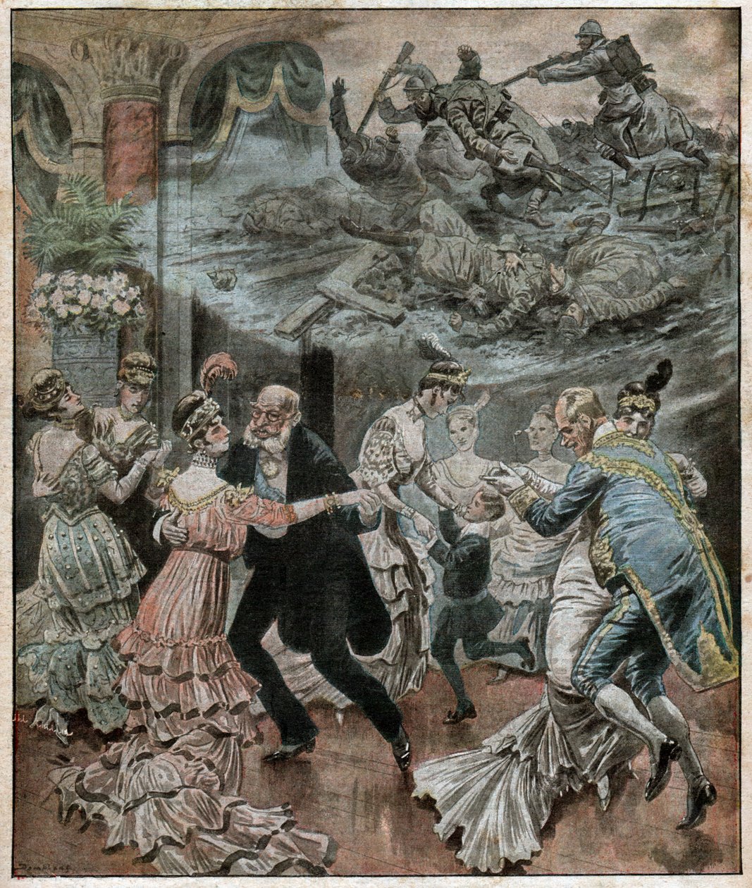 Ball in Berlin in 1916 by French School