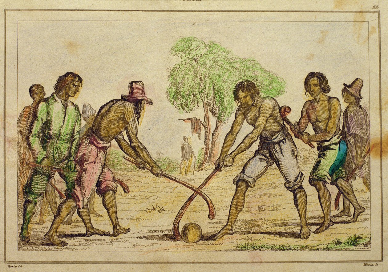 Ball Game, Popular Customs of the Chilean Indians by French School