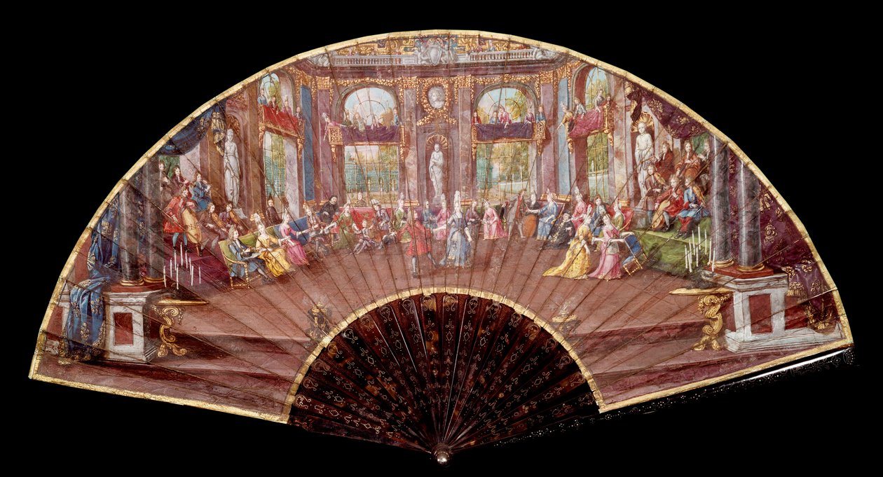 Ball scene at the court under Louis XIV by French School