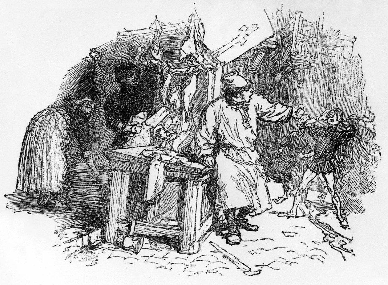Ballads of Francois Villon "Father Christmas, who planted the vine", edition Pelletan, 1896 by French School