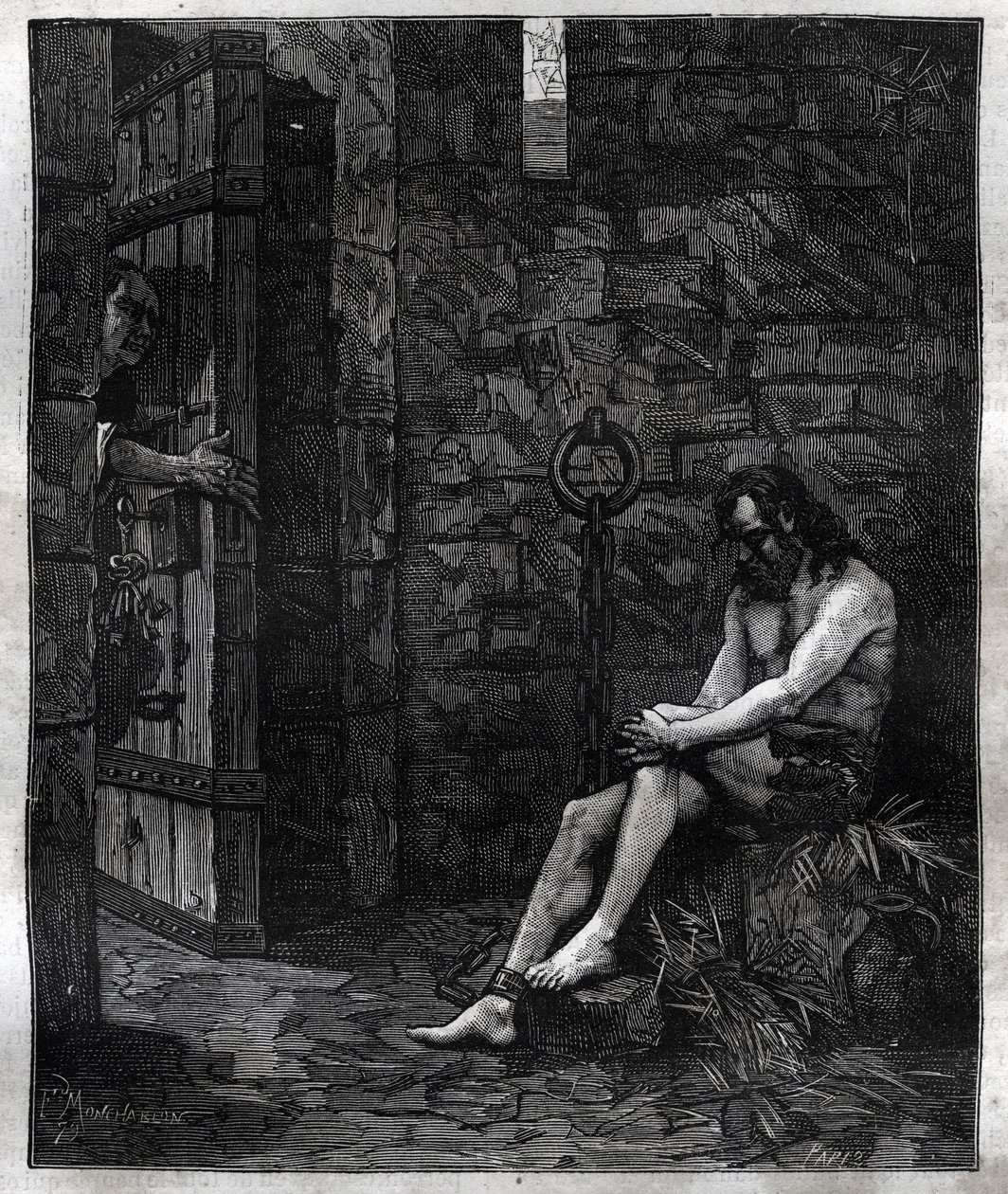 Balufeau imprisoned at the Bastille by Louis XIII - Louis XIII (1601-1643) was content to have Jacques Baloufeau, dit de Saint-Angel put to the Bastille (in Paris a travers les centuries) by French School