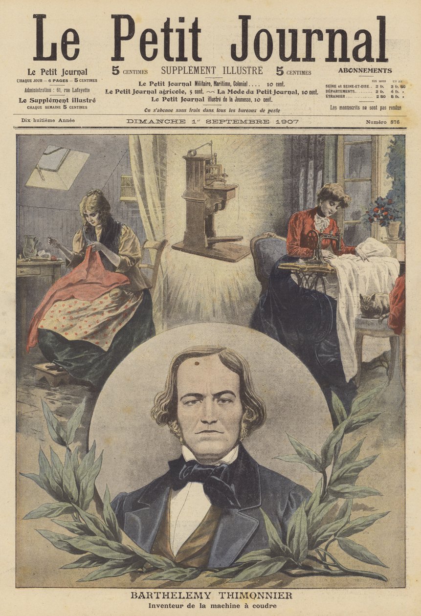Barthelemy Thimonnier, French Inventor of the Sewing Machine by French School