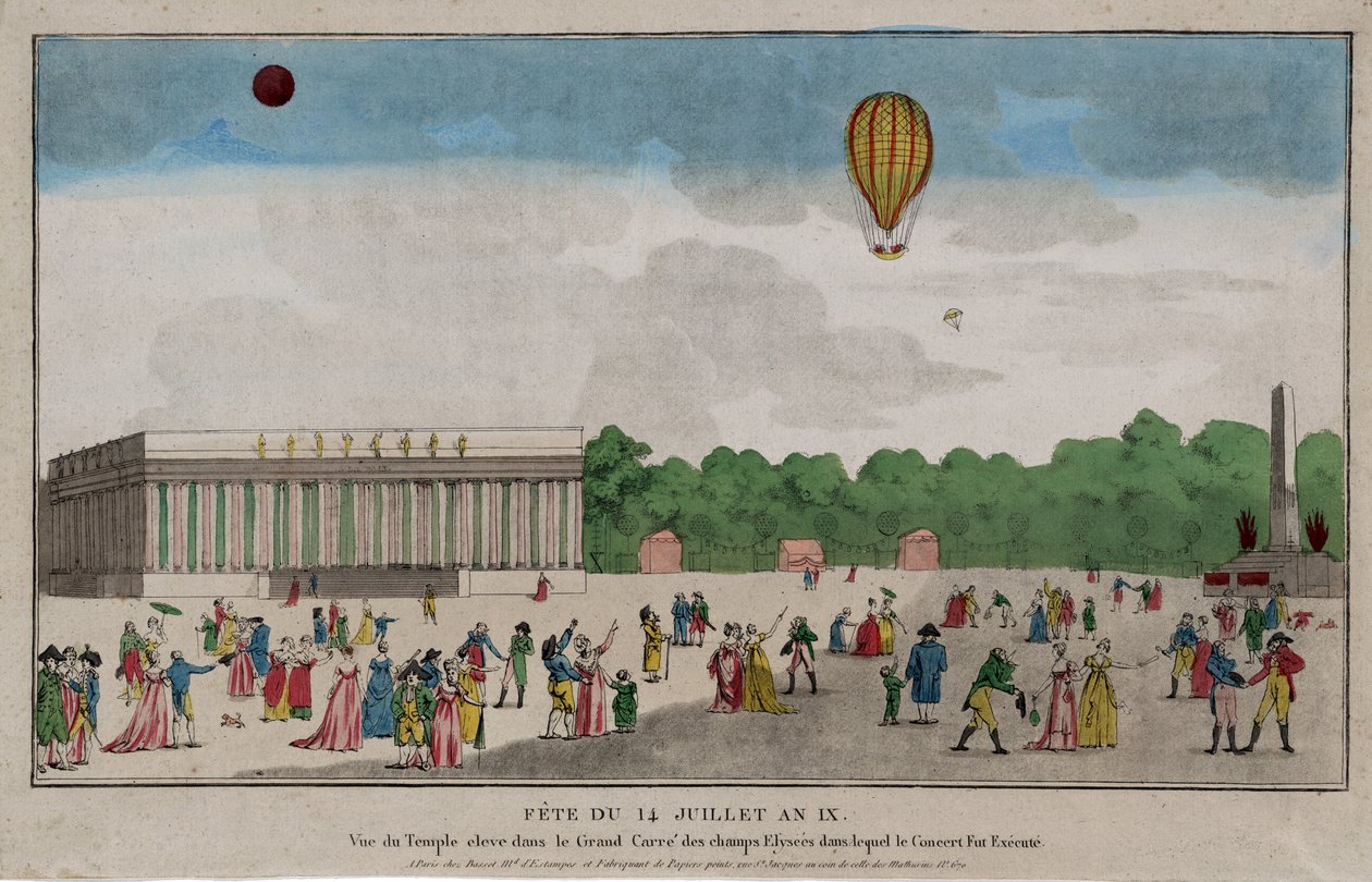 Bastille Day, Paris, 14th July 1801 by French School