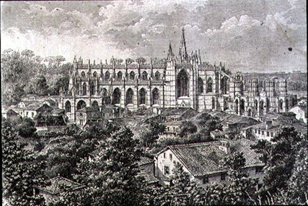 Batalha Monastery in the 1860s by French School