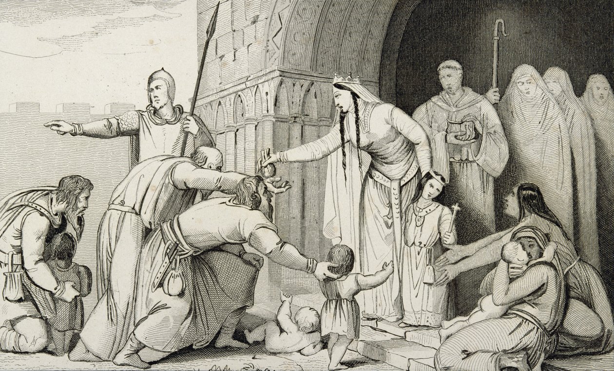 Bathilda Gives Money to the Poor, from 
