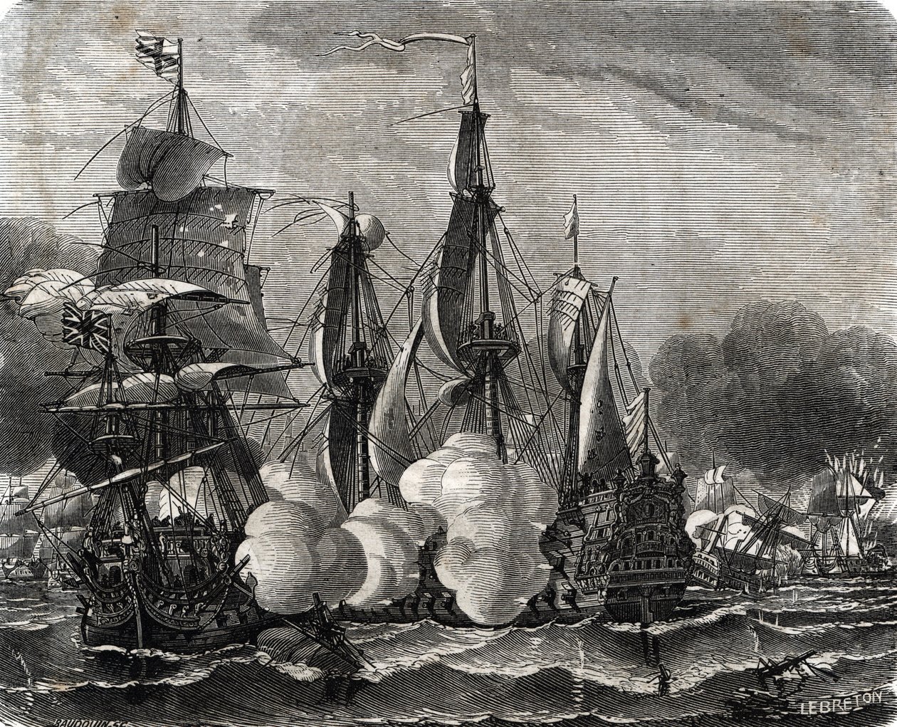Battle of Bantry Bay Naval Engagement Fought on 11 May 1689, a Week Before the Declaration of the Nine Years