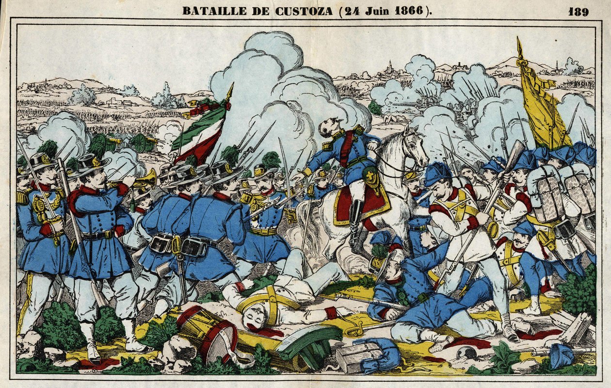 Battle of Custoza on June 24 by French School