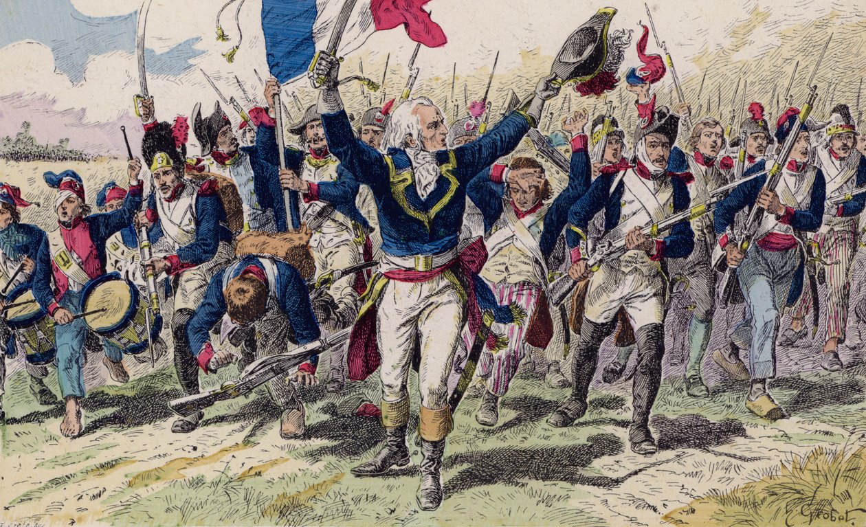 Battle of Valmy by French School