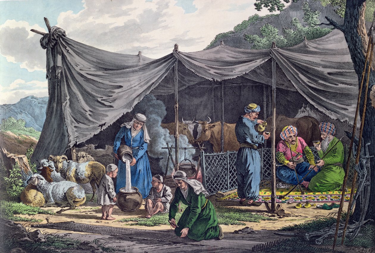 Bedouin Encampment in Lebanon, early 19th century by French School