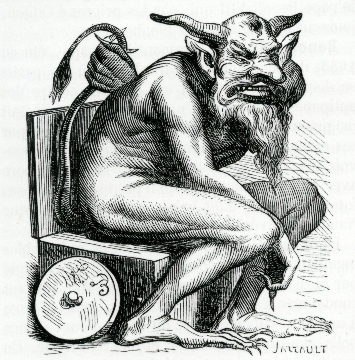 Belphegor, Illustration from the Dictionnaire Infernal by Jacques Albin Simon Collin de Plancy by French School