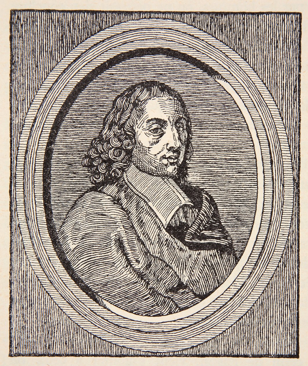 Blaise Pascal, Illustration from Histoire de la Nation Francaise, Sciences, Volumes I & II, by Gabriel Hanotaux, 1924 by French School