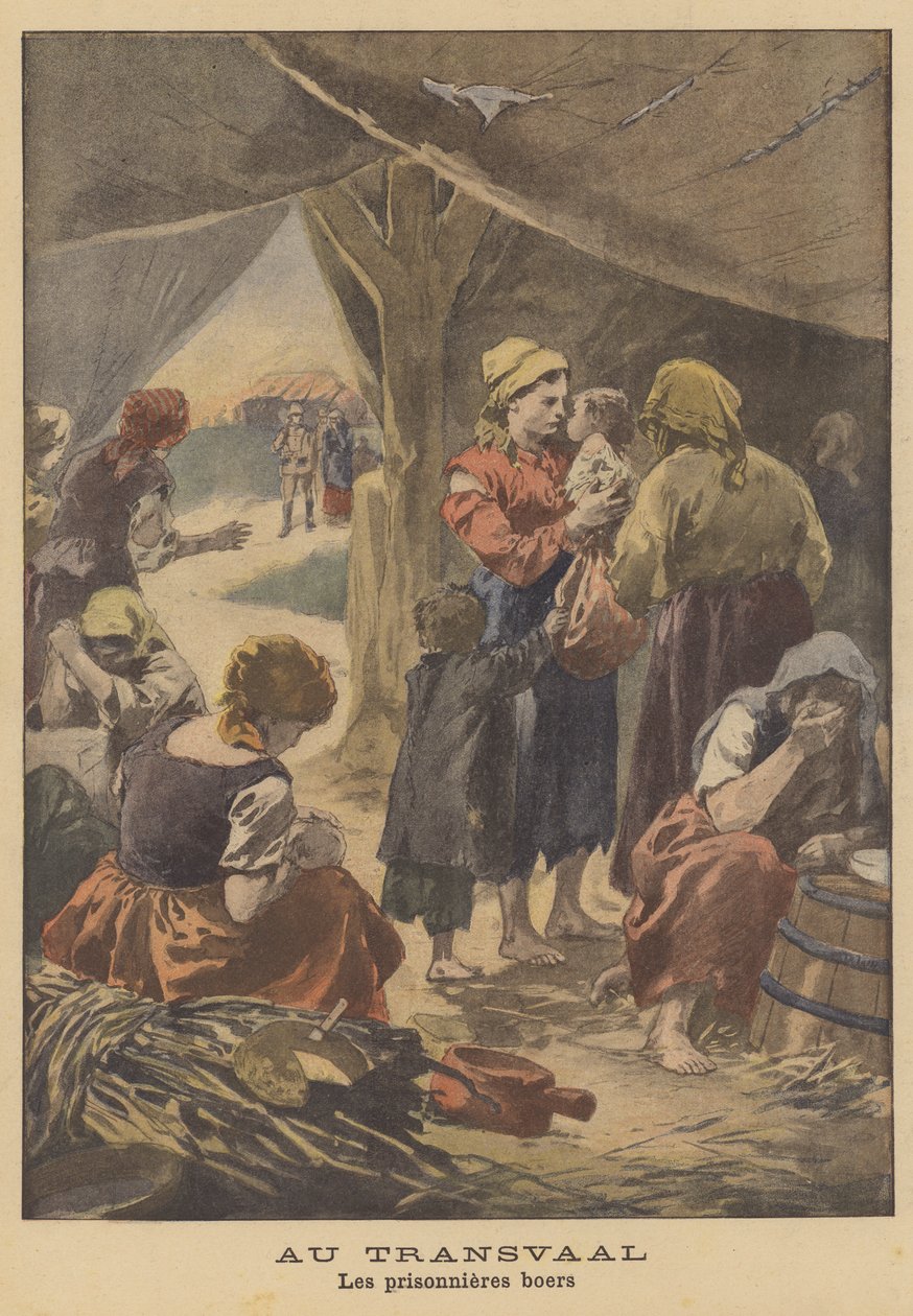 Boer Women Prisoners in a Concentration Camp in South Africa by French School