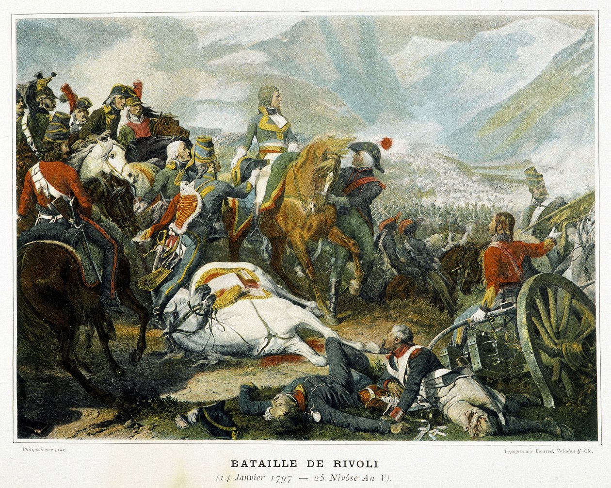Bonaparte after his victory over the Austrians at the Battle of Rivoli on January 14 by French School