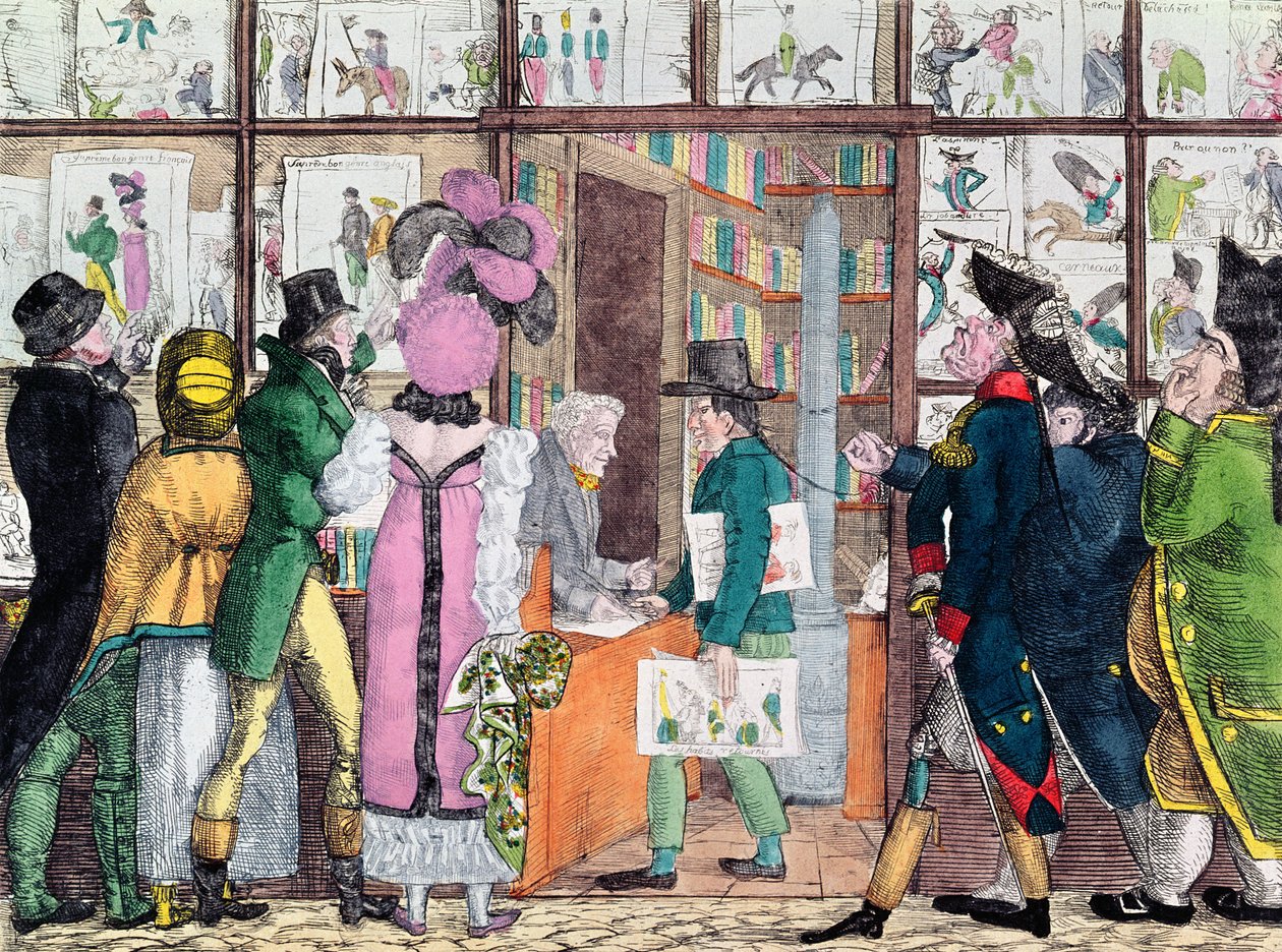 Book and Print Seller, early 19th century by French School