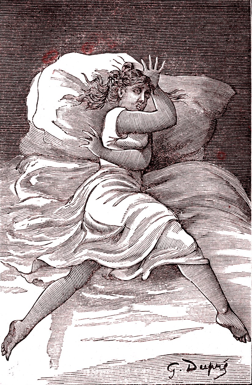 Bordering hysteria. 1887 by French School