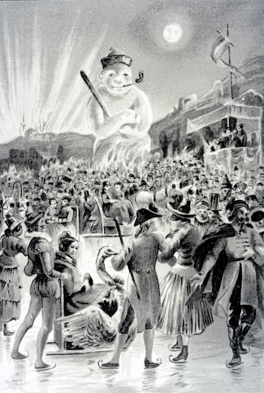 Budapest, Illustration from The Snow Man by George Sand, 1887 by French School