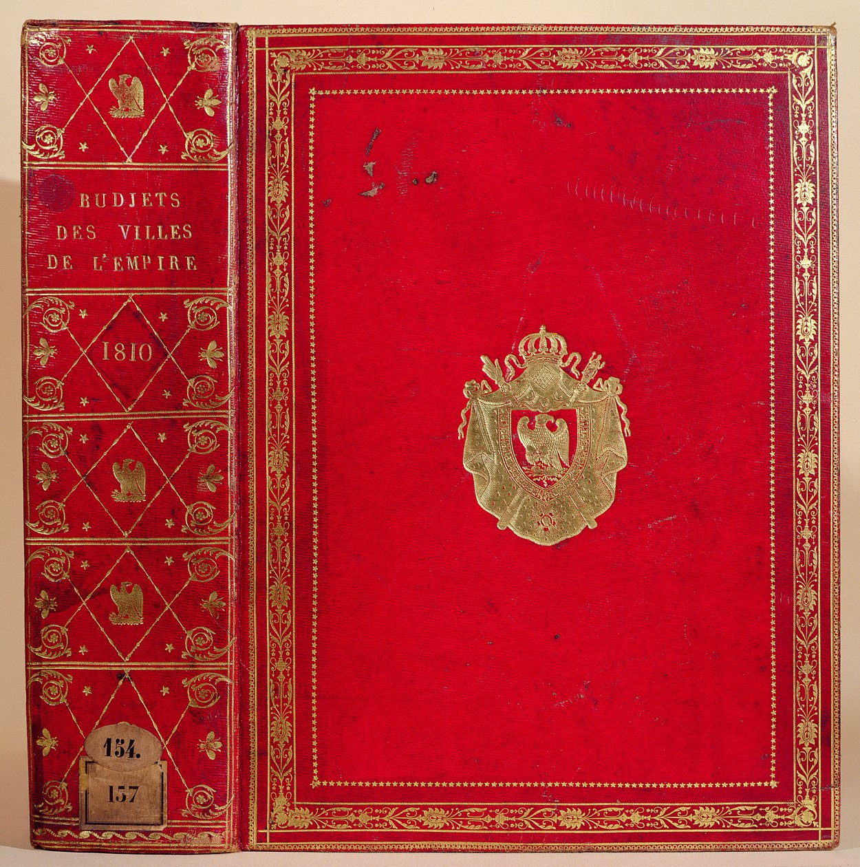 Budgets of Towns in the French Empire, bound with the coat of arms of Napoleon Bonaparte, 1810 by French School
