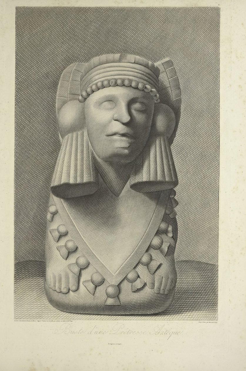 Bust of an Aztec Priestess, Illustration from 