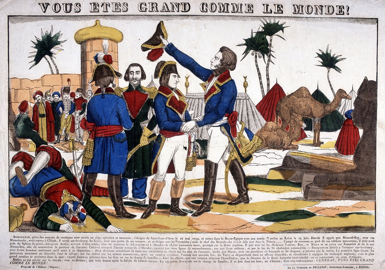 Campaign (Expedition) of Egypt (1798-1801) led by Napoleon Bonaparte in 1799. Image of Epinal by French School