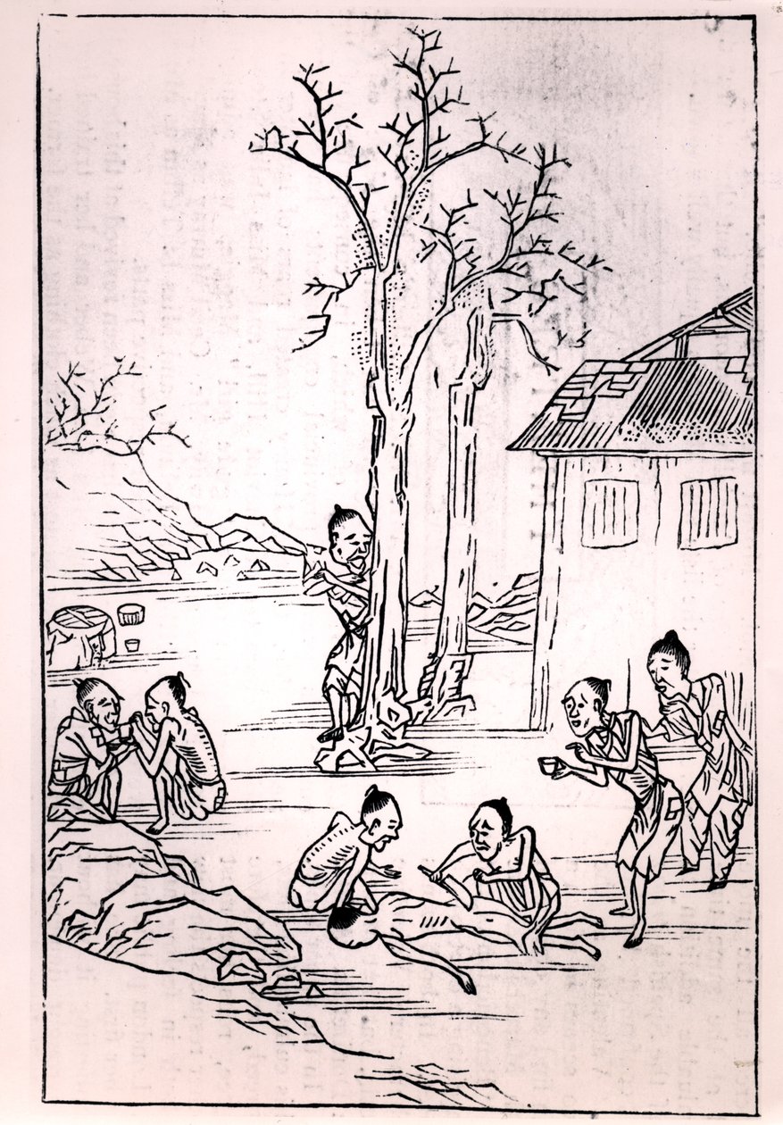 Cannibalism in China, from a Chinese drawing, 1870 by French School