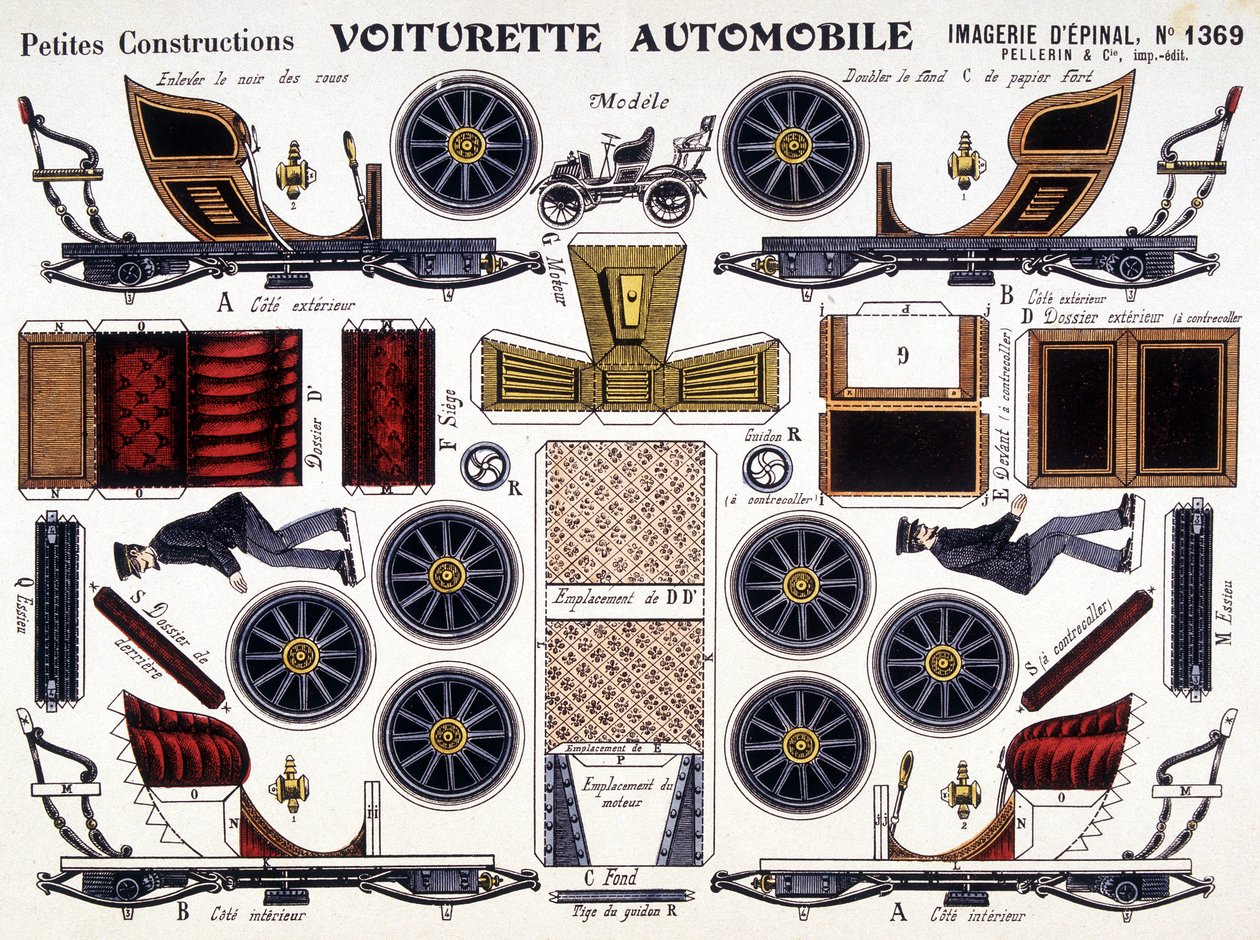 Car cart: Petites Constructions, 19th century by French School