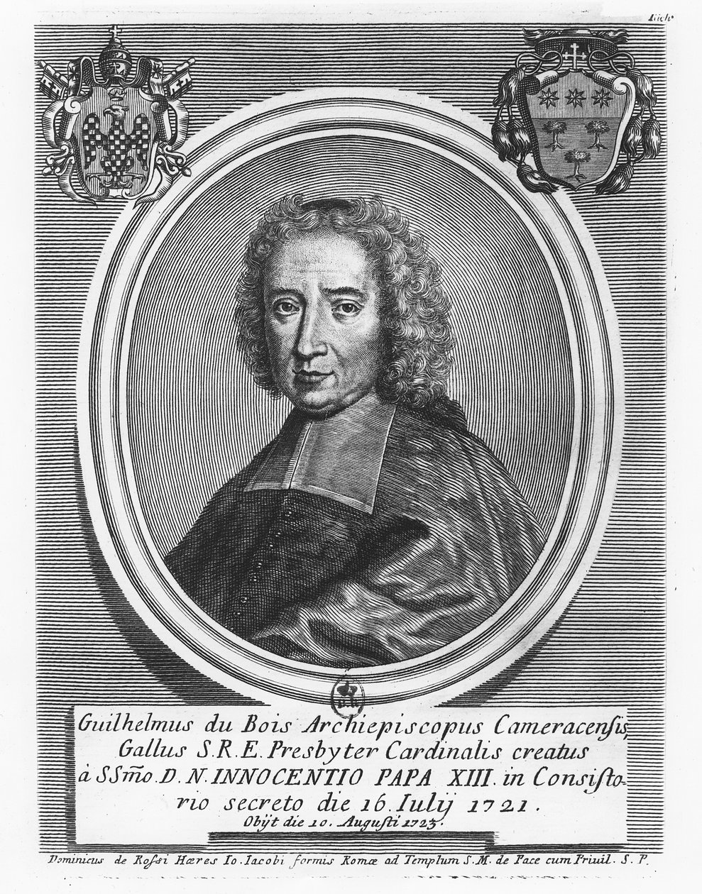 Cardinal Dubois (engraving) by French School