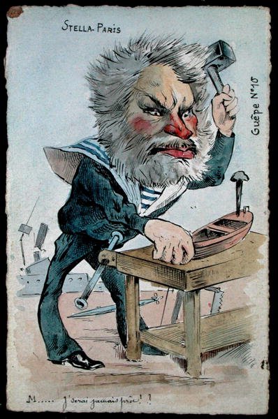 Caricature of the Minister for the Navy, Camille Pelletan from the series 