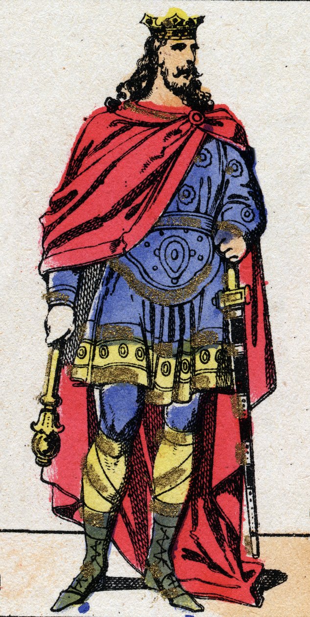 Carolingian Dynasty: Portrait of Louis I, known as the Pious or the Debonnaire, King of the Franks by French School