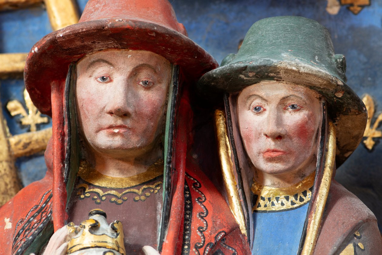Cathedral (Cathédrale Notre-Dame). Interior. Epitaph of Jean de Libourc. 1470. (detail) by French School