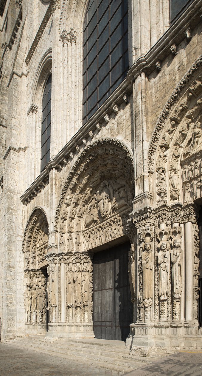 Cathedral of Chartres, Portal Royal Facade West by French School