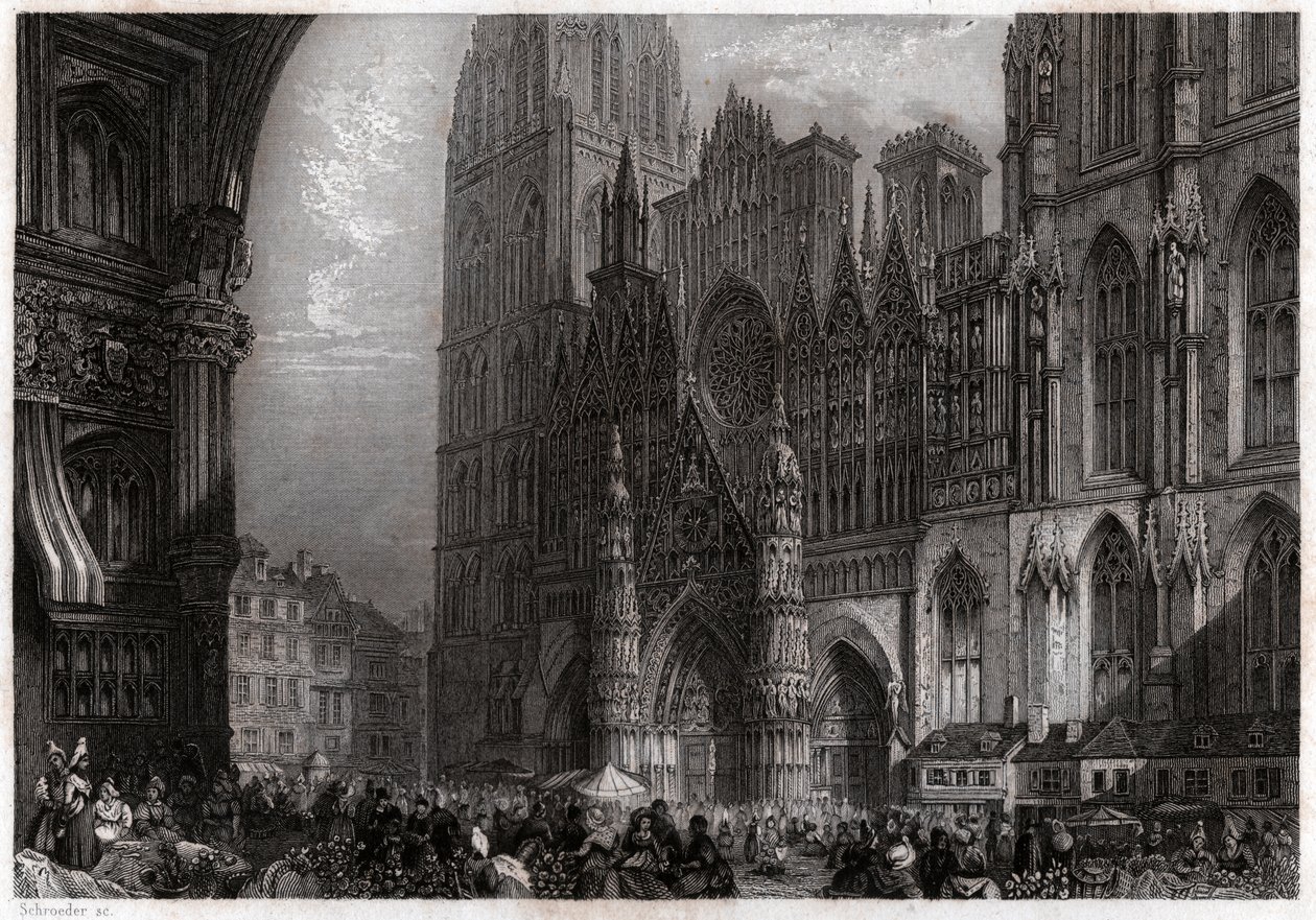 Cathedral of Rouen by French School
