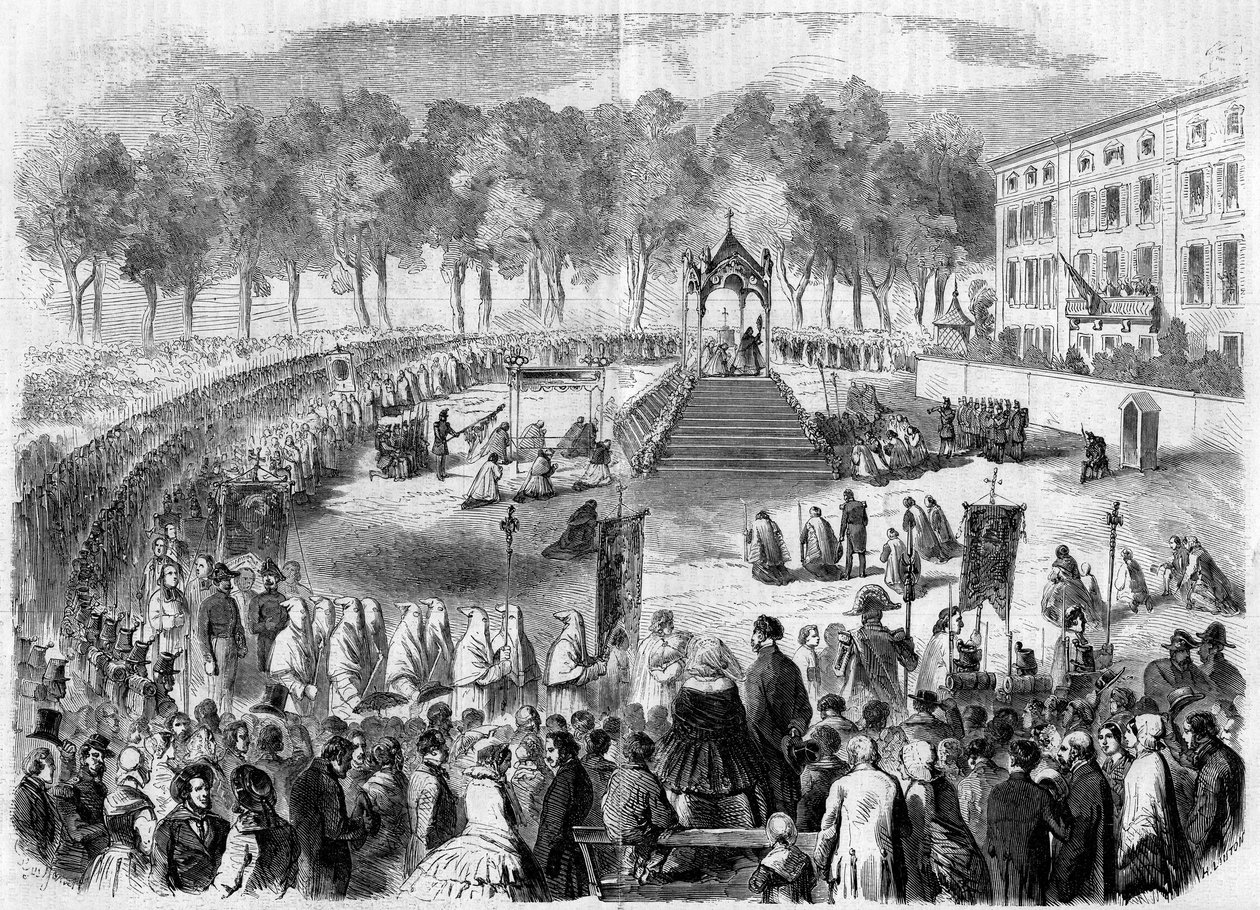 Catholic fete: Fete Dieu in Toulon, Var (83) by French School