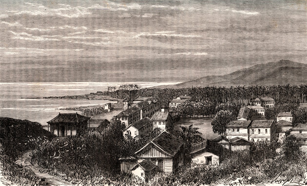 Cayenne - Commune in Overseas Guyana - engraving in 