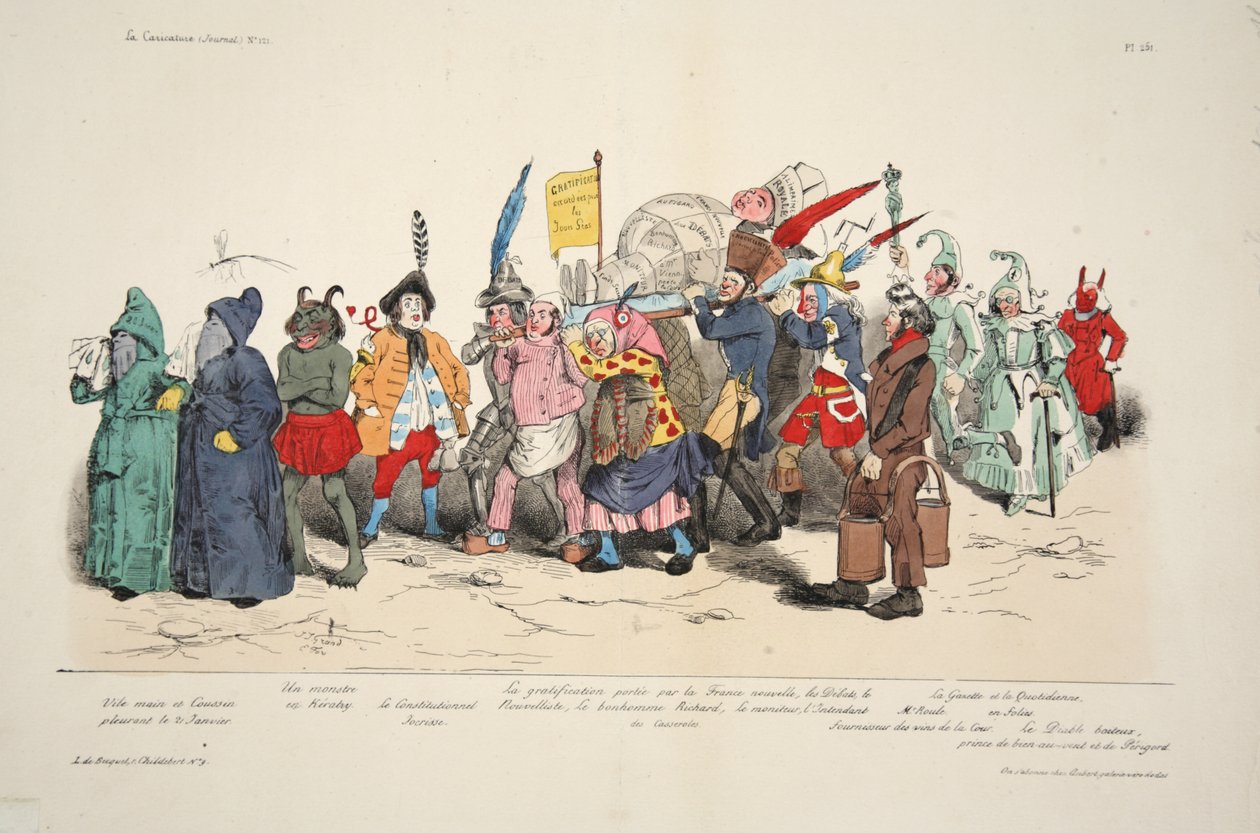 Ceremonie des Cendres Politique, from La Caricature, pub. 1833 by French School