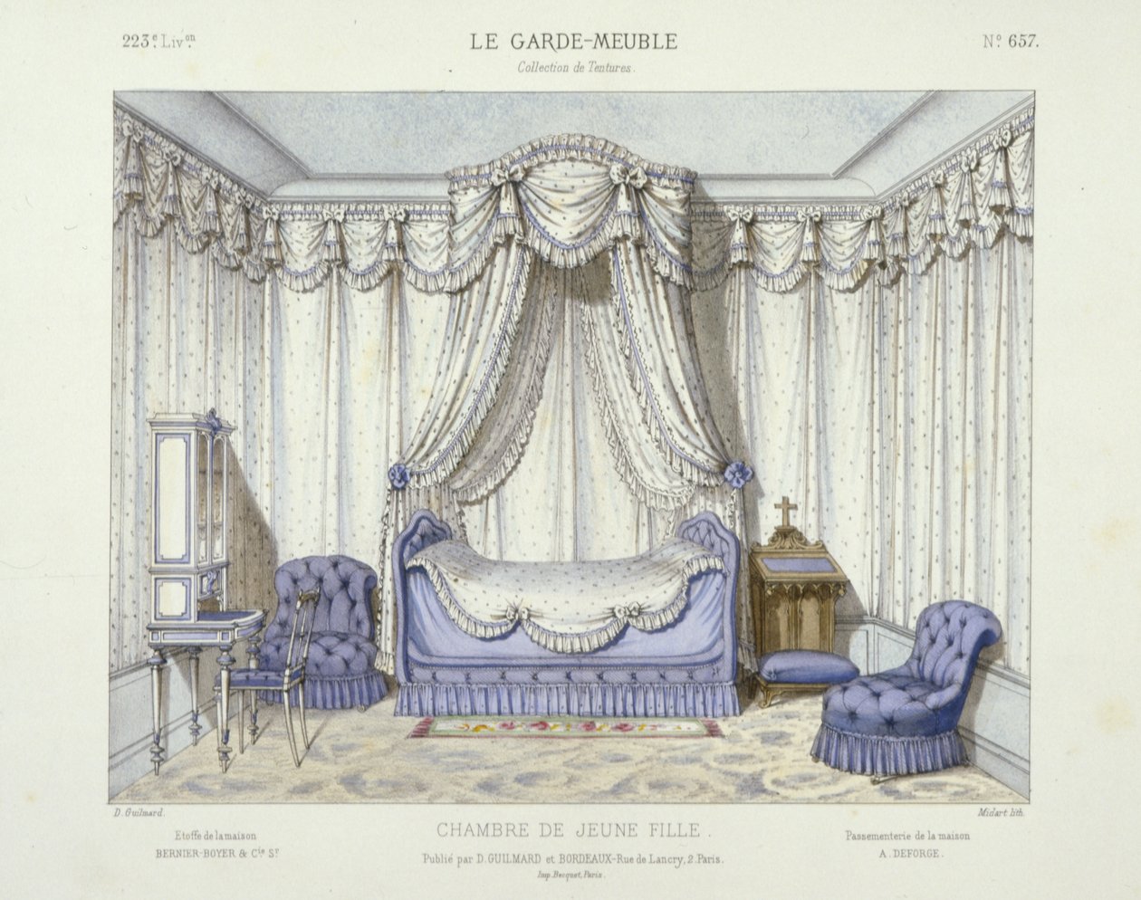 Chambre de Jeune Fille, from Le Garde-Meuble, c.1890 by French School