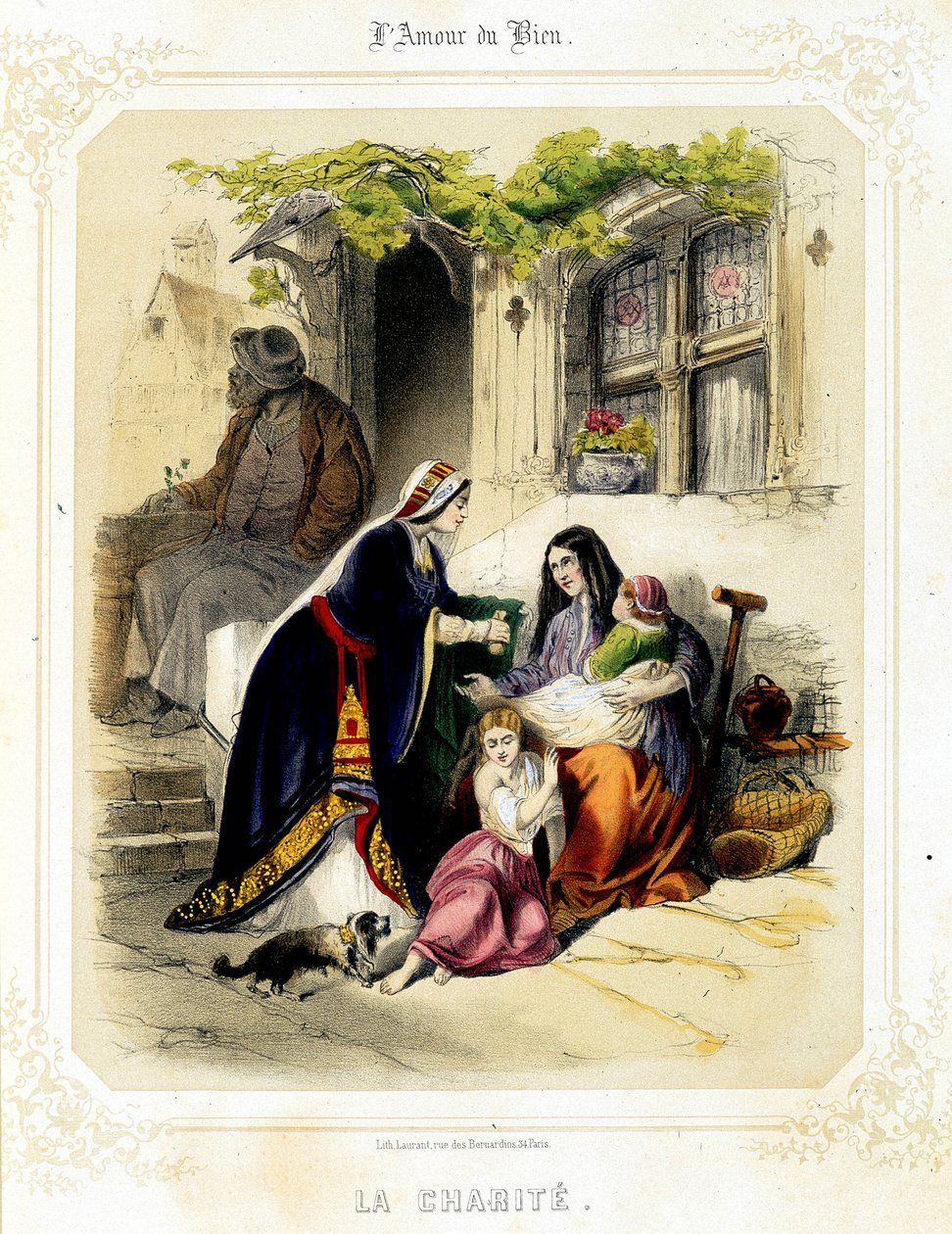 Charity. In love of the good of Sauvageot, second half of the 19th century by French School